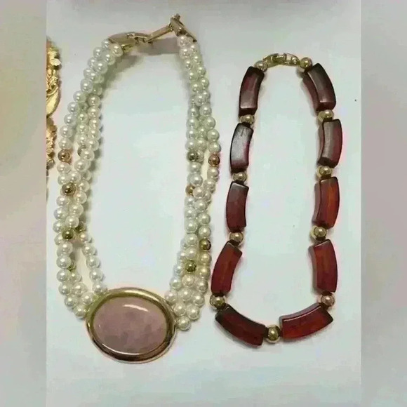 7 pcs Napier vintage necklaces earrings jewelry lot - Picture 6 of 16